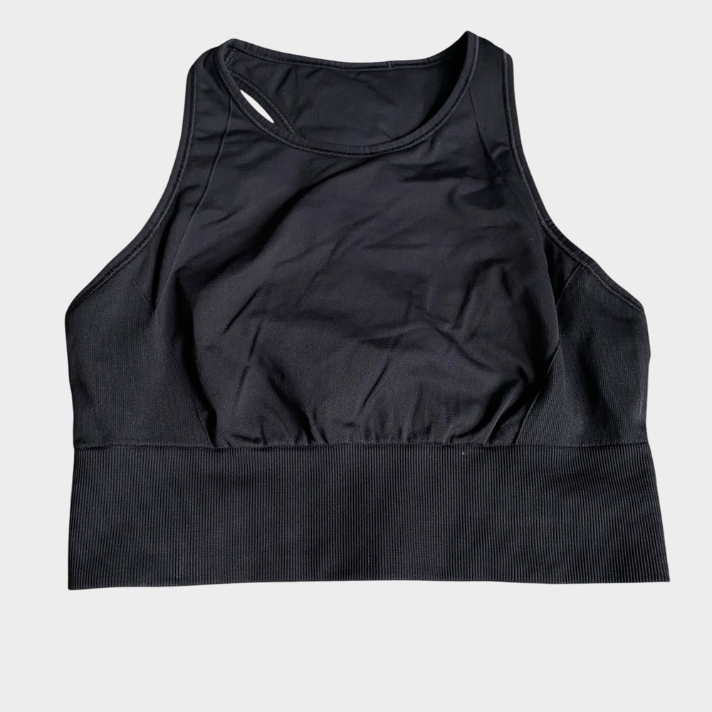 Lululemon Athletica Ebb To Train Bra Size 8 Black Longline Activewear